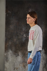 Vintage Delta Pro Weight Distressed American Flag Long Sleeve T-Shirt 90年代洗舊美國國旗長袖