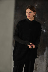 Yohji Yamamoto Pour Homme Mesh Knit Vest 山本耀司主線 不對稱落肩網眼針織背心