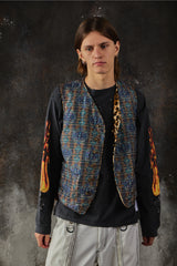 Engineered Garments Reversible Vest - Leopard Fleece  / Paisley 雙面穿剪絨豹紋變形蟲圖騰背心