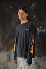 SATISFY® MothTech™ Long Tee 法國機能品牌 火焰印花長袖上衣