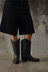 Vintage Stetson Leather Western Cowboy Boots 綠色全皮革手工西部牛仔靴