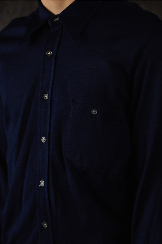 Vintage 70s Mailcott Paris Made in France Mesh Knit Shirt Jacket70年代古著尖領網眼針織襯衫外套 法國製