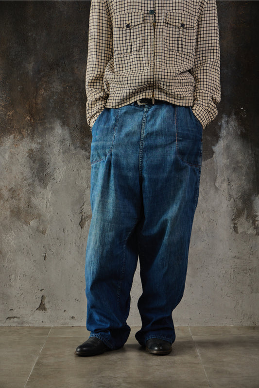 1950s Vintage Side Brass Waldes Zipper Ranch Pants 古著側開襟牧場褲