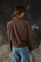 1950s CONMATIC Zipper Windowpane Gabardine  Jacket 50年代 窗格紋短版休閒外套 復古黃銅拉鍊