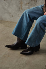 Lucchese Handcrafted Western Boots Black Cherry 黑櫻桃色手工皮革尖頭西部牛仔靴