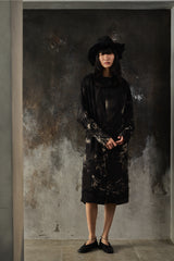 Y's PINK Cupra Crayon Castle Discharge Print Dress