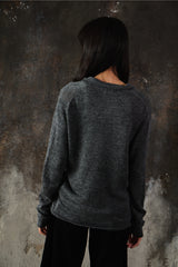 Agnes b. HOMME Grey Fine Knit Cardigan 純麻灰色針織開襟衫