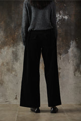 Y's Yohji Yamamoto Side Button Wide Pants 山本耀司 黑色側排釦棉質寬褲