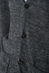 Agnes b. HOMME Grey Fine Knit Cardigan 純麻灰色針織開襟衫