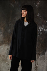 Y's for men Yohji Yamamoto Wool Rayon Herringbone Shirt 山本耀司 羊毛混紡魚骨紋開領襯衫
