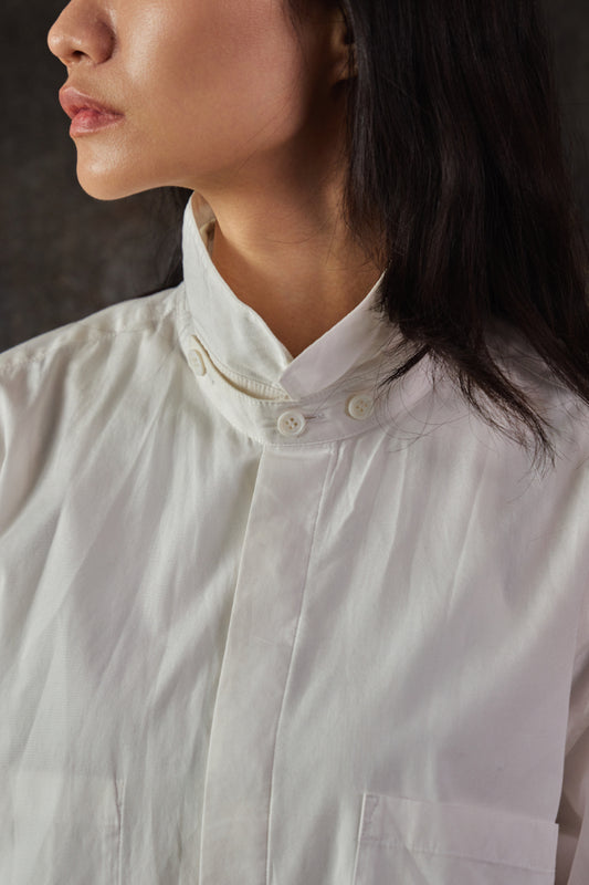 Yohji Yamamoto S'YTE Dual-Pocket Loose Long Shirt 山本耀司 棉質雙口袋寬鬆長版白襯衫