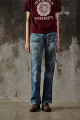 Vintge Y2K Diesel HUSH DS Distressed Mud-Wash Low-Rise Bootcut Jeans 髒污感作舊雙釦微喇叭牛仔褲 意大利製