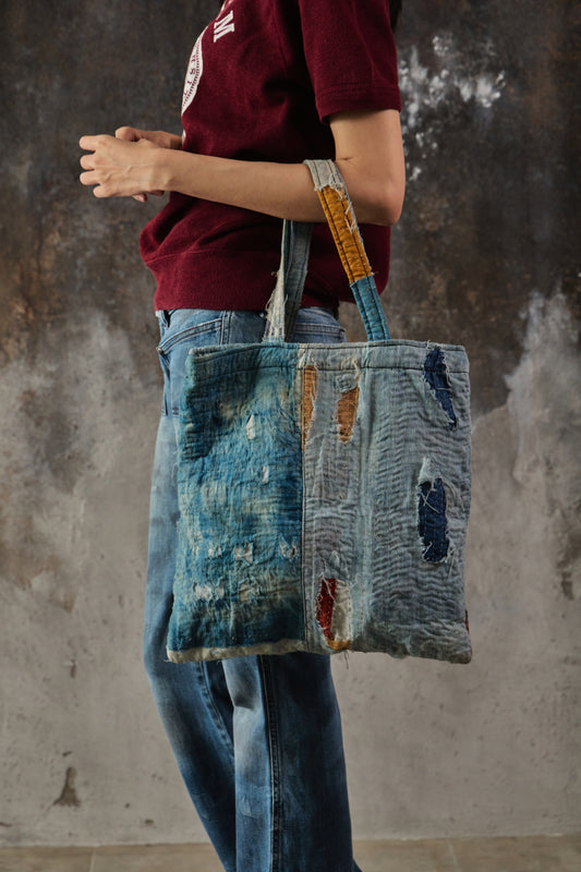 Boro Style Handmade Tote Bag日系復古拼接丹寧托特包