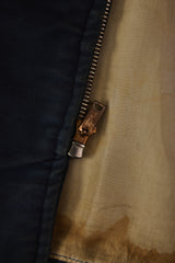 1960s Cold War US Army "97th General Hospital" Germany Souvenir Jacket in French Ink Blue Moleskin (with SCOVILL Zipper)