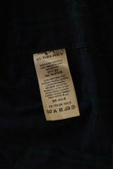 Burberry Black Watch Tartan Ruffled-Bib Band-Collar Shirt