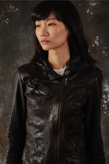 AllSaints Belvedere Leather Biker Jacket - Black 復古修身立領羊皮騎士皮衣外套