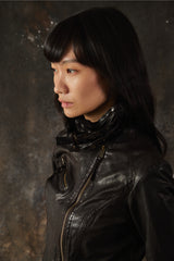 AllSaints Belvedere Leather Biker Jacket - Black 復古修身立領羊皮騎士皮衣外套