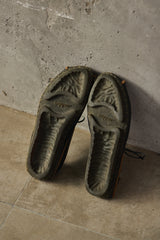 Trippen Furrow Leather Derby Shoes灰綠色綁帶皮鞋