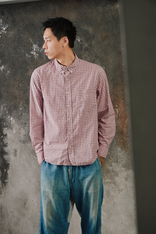 Gimaguas Jeremy Long Sleeve Shirt （Pink/Green）西班牙設計師品牌 棉質復古長袖格紋襯衫