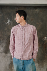 Gimaguas Jeremy Long Sleeve Shirt （Pink/Green）西班牙設計師品牌 棉質復古長袖格紋襯衫