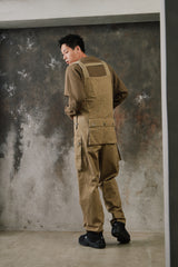Nigel Cabourn LYBRO Men's Workbench Dungaree Overalls olive 英國工裝品牌 多口袋復古工裝連身吊帶褲