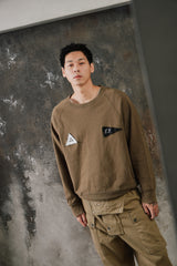 Gosha Rubchinskiy 18AW Velcro Detail Sweatshirt Olive 俄羅斯設計師品牌 魔鬼氈棉質落肩軍綠衛衣