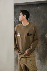Gosha Rubchinskiy 18AW Velcro Detail Sweatshirt Olive 俄羅斯設計師品牌 魔鬼氈棉質落肩軍綠衛衣