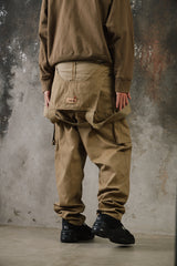 Nigel Cabourn LYBRO Men's Workbench Dungaree Overalls olive 英國工裝品牌 多口袋復古工裝連身吊帶褲