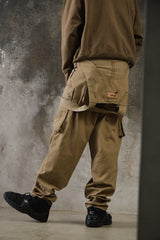 Nigel Cabourn LYBRO Men's Workbench Dungaree Overalls olive 英國工裝品牌 多口袋復古工裝連身吊帶褲