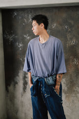 JieDa Dyed Over Size Tee 日本潮流品牌 日系做舊棉質寬鬆五分袖短T