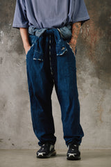 Porter Classic STEINBECK DENIM COVERALLS 藍染棉質格子拼接連身衣
