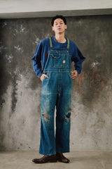 1940~50’s “TEST” Vintage Denim Overalls 原版古著丹寧工裝吊帶褲