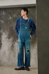 1940~50’s “TEST” Vintage Denim Overalls 原版古著丹寧工裝吊帶褲