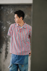 1940s-50s Retgap-Thalheimer Co. Ivy League Yale Reunion PULLover Striped Shirt 耶魯大學校友聚會條紋套頭衫短袖古著襯衫