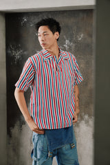 1940s-50s Retgap-Thalheimer Co. Ivy League Yale Reunion PULLover Striped Shirt 耶魯大學校友聚會條紋套頭衫短袖古著襯衫