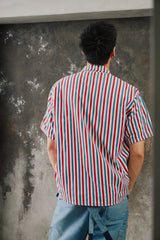 1940s-50s Retgap-Thalheimer Co. Ivy League Yale Reunion PULLover Striped Shirt 耶魯大學校友聚會條紋套頭衫短袖古著襯衫