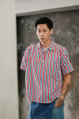 1940s-50s Retgap-Thalheimer Co. Ivy League Yale Reunion PULLover Striped Shirt 耶魯大學校友聚會條紋套頭衫短袖古著襯衫