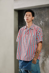 1940s-50s Retgap-Thalheimer Co. Ivy League Yale Reunion PULLover Striped Shirt 耶魯大學校友聚會條紋套頭衫短袖古著襯衫