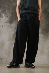 Namesake LAMAR CARROT WIDE TROUSERS EUPHORIC BLACK 台灣新銳品牌 黑色網眼透氣錐形寬褲