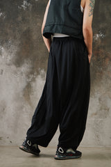 Namesake LAMAR CARROT WIDE TROUSERS EUPHORIC BLACK 台灣新銳品牌 黑色網眼透氣錐形寬褲