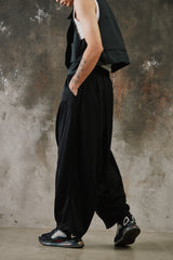 Namesake LAMAR CARROT WIDE TROUSERS EUPHORIC BLACK 台灣新銳品牌 黑色網眼透氣錐形寬褲