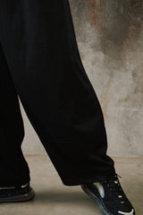 Namesake LAMAR CARROT WIDE TROUSERS EUPHORIC BLACK 台灣新銳品牌 黑色網眼透氣錐形寬褲