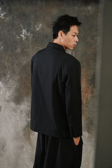 1dyll Loose Blazer Jacket - Black 台灣設計師品牌 黑色襯衫領寬鬆西裝外套