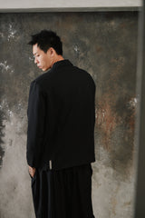 1dyll Loose Blazer Jacket - Black 台灣設計師品牌 黑色襯衫領寬鬆西裝外套