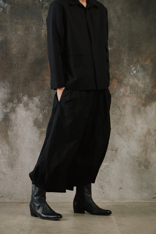 Ground Y Yohji Yamamoto Balloon Crow Pants 山本耀司支線 黑色羊毛混紡 烏鴉褲