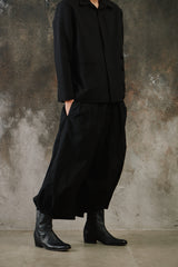 Ground Y Yohji Yamamoto Balloon Crow Pants 山本耀司支線 黑色羊毛混紡 烏鴉褲