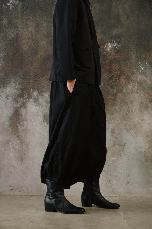 Ground Y Yohji Yamamoto Balloon Crow Pants 山本耀司支線 黑色羊毛混紡 烏鴉褲
