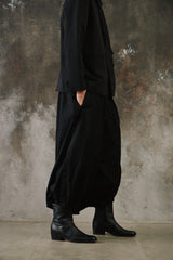 Ground Y Yohji Yamamoto Balloon Crow Pants 山本耀司支線 黑色羊毛混紡 烏鴉褲