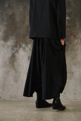 Ground Y Yohji Yamamoto Balloon Crow Pants 山本耀司支線 黑色羊毛混紡 烏鴉褲