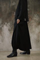 Ground Y Yohji Yamamoto Balloon Crow Pants 山本耀司支線 黑色羊毛混紡 烏鴉褲